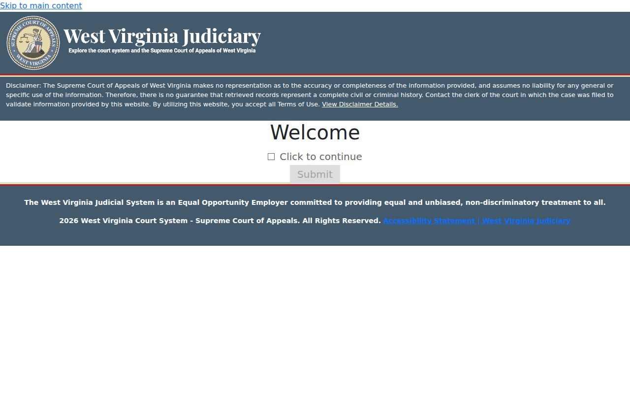 Preston County criminal court case Magistrate Record Search fields