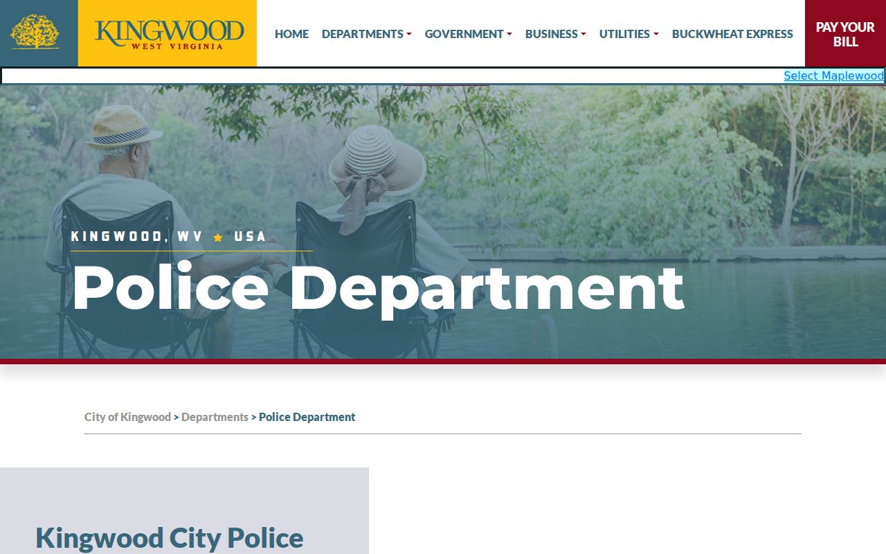 Kingwood criminal records contact at the Kingwood Police Department in Preston County